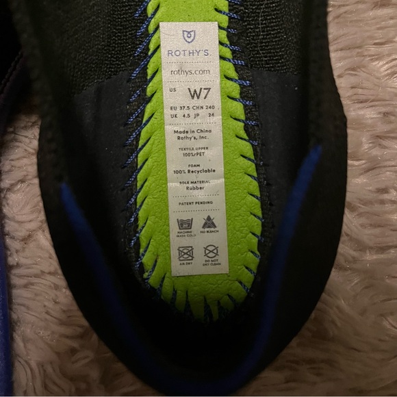 Rothy's The Point Black Shoes Ballet Flats Pointed Toe Soft Recycle Size W7 - Picture 13 of 14